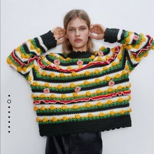 Zara Crocheted Sweater